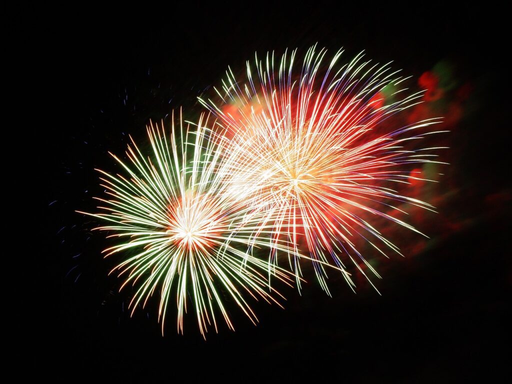 豐平川的煙火大會 fireworks, pyrotechnics, night sky